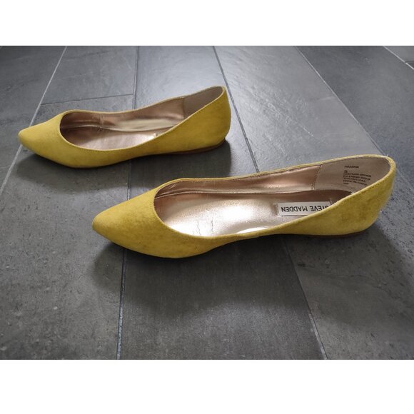 Steve Madden Haanna yellow suede flats - 8 - Picture 2 of 9
